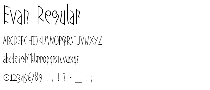 EVAN Regular font